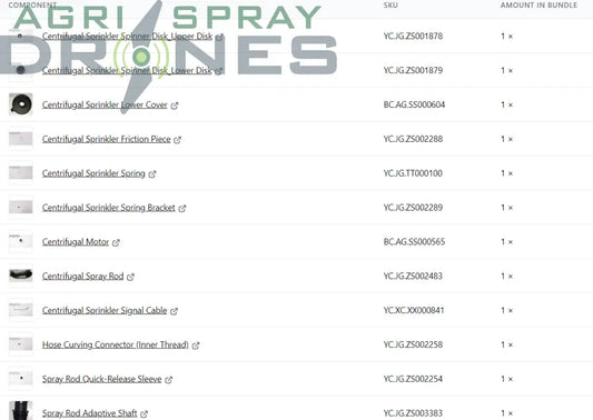 T20P Spray Rod Kit Agras Parts