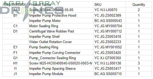 T50 Impeller Pump/Module Kit Agras Parts